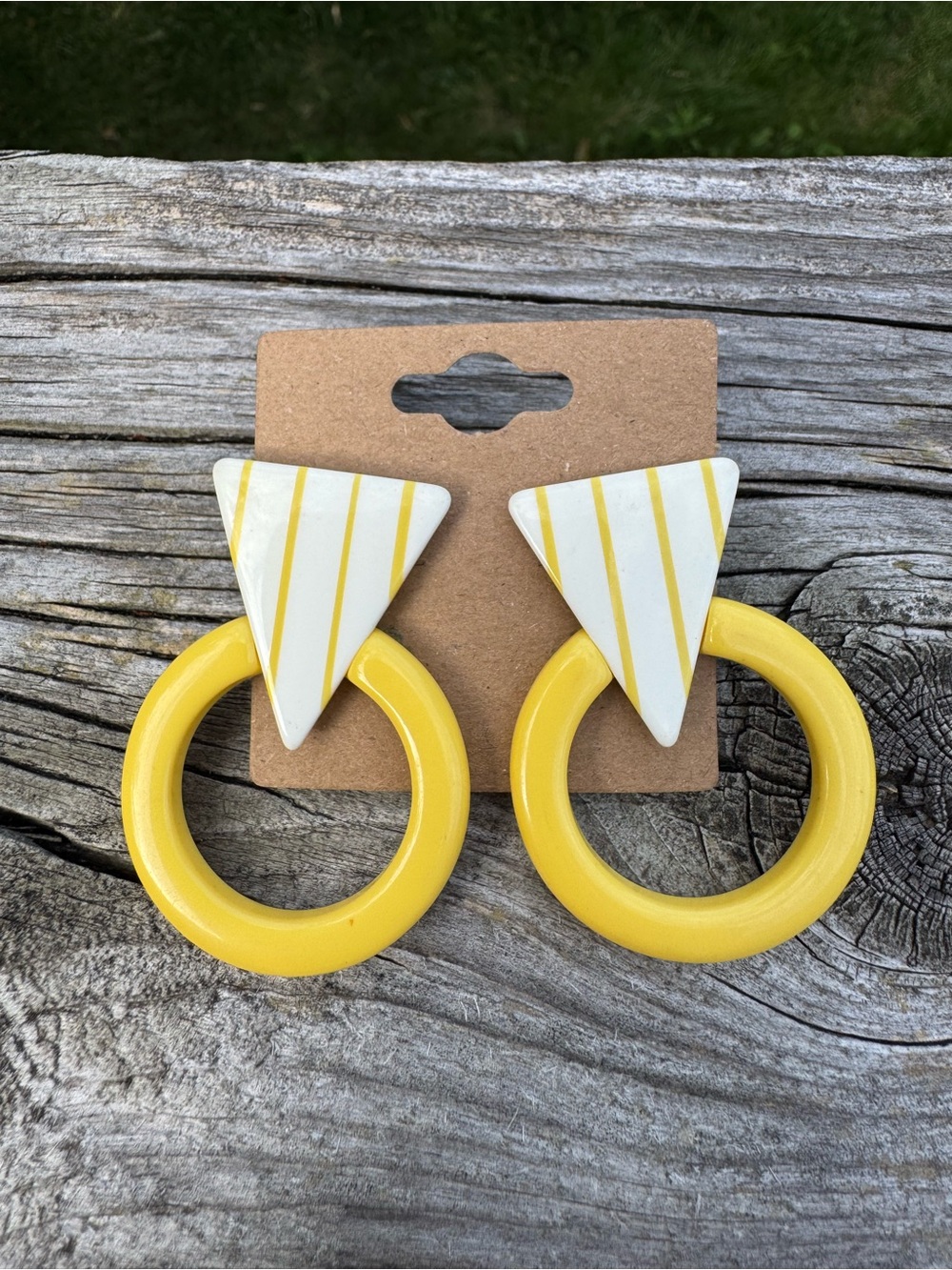 1960’s Revival MOD Yellow Earrings - Iconic 80’s
